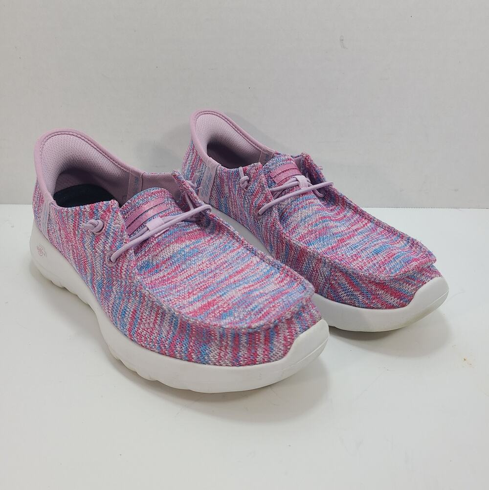Skechers Hands Free slip-ins Go Walk Joy Halen Pinks & Blue Women's 7.5